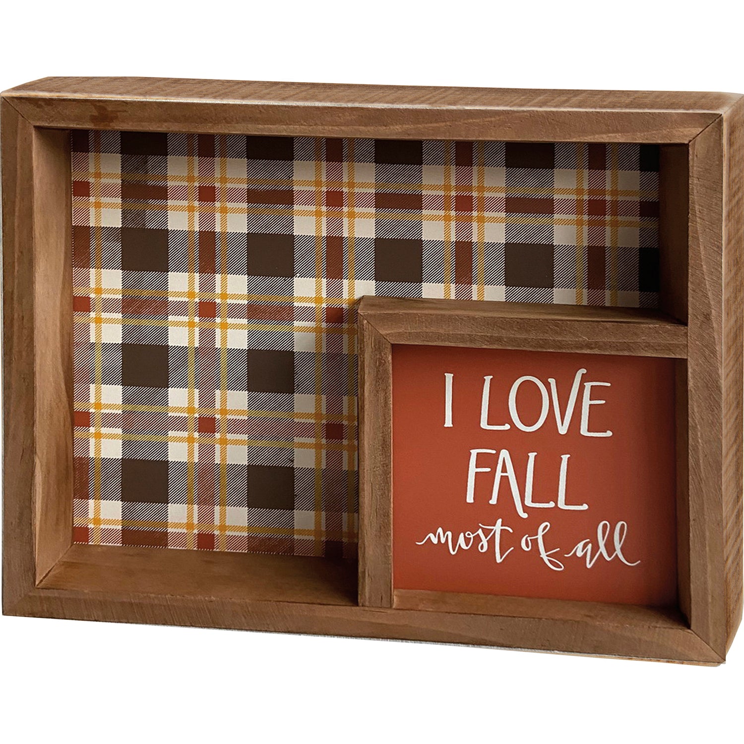 I Love Fall Most Of All Box Sign