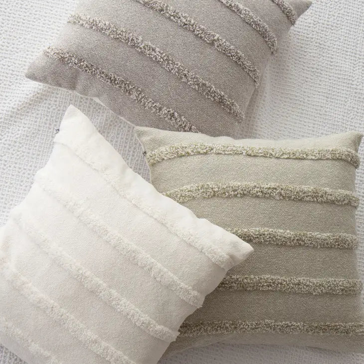 Layla Tufted Striped Pillow Cover