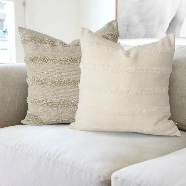 Layla Tufted Striped Pillow Cover