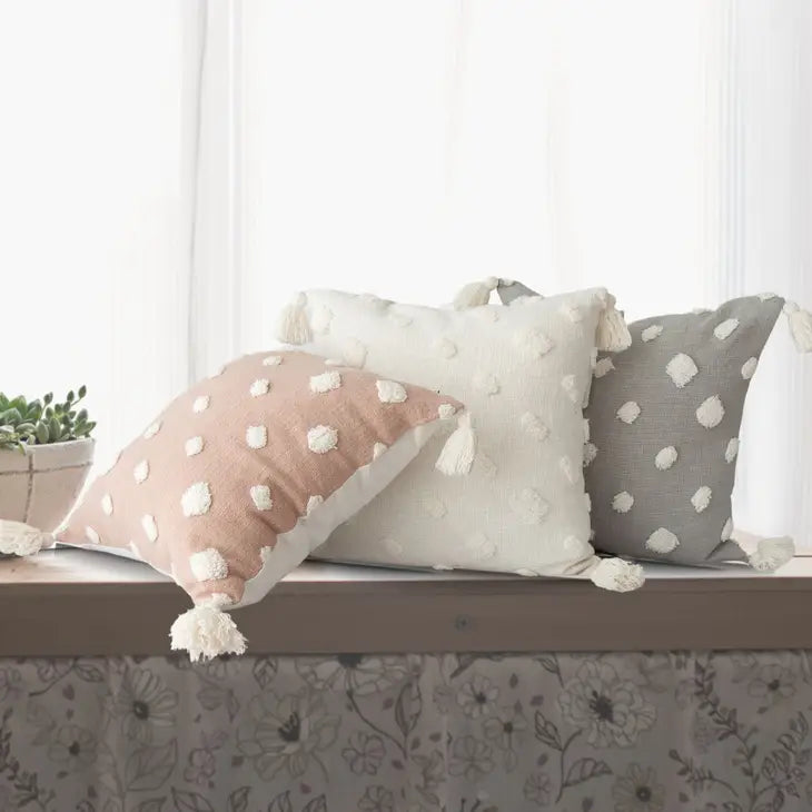 Lillee Polka Dot Shag Pillow Cover