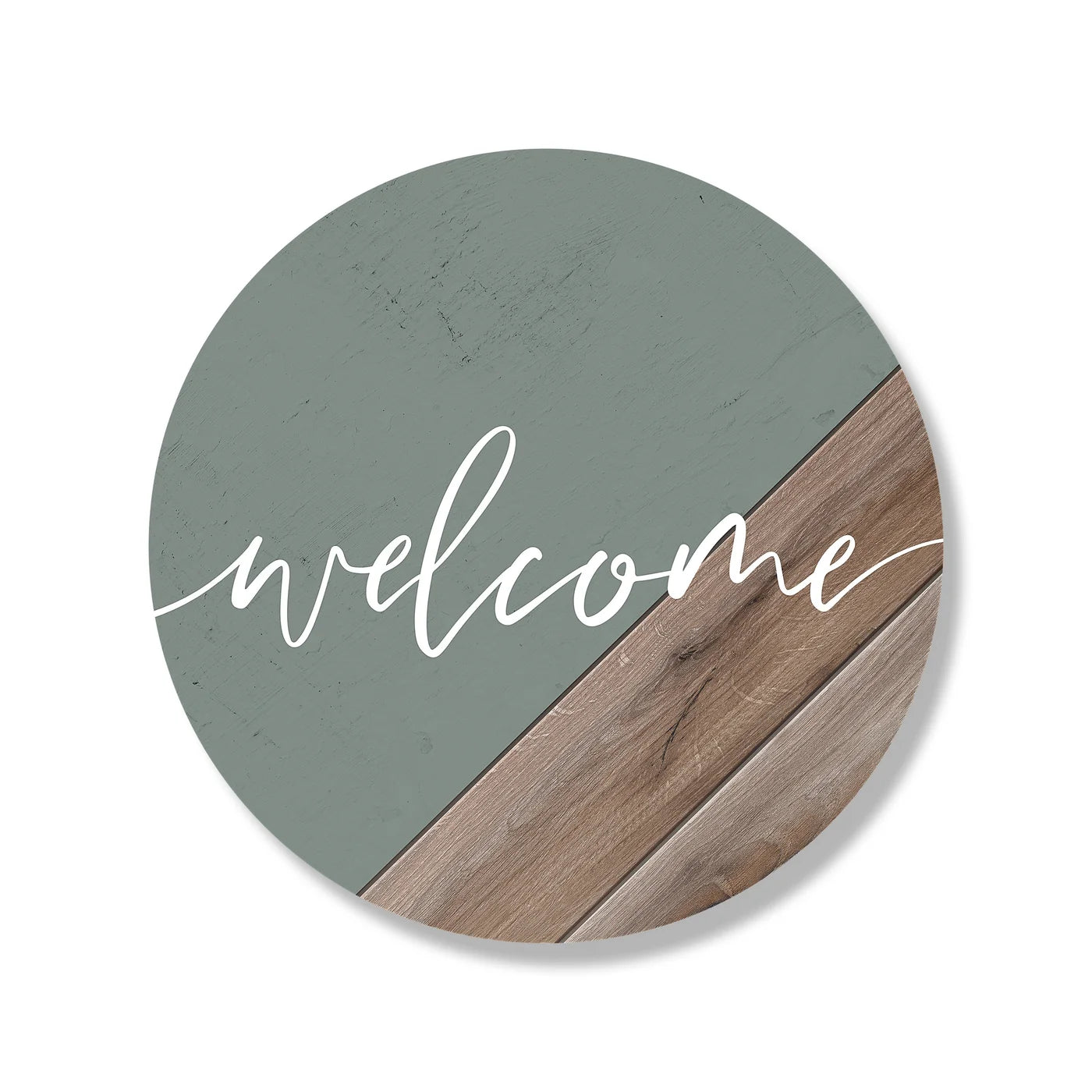 Welcome - Blue And Wood