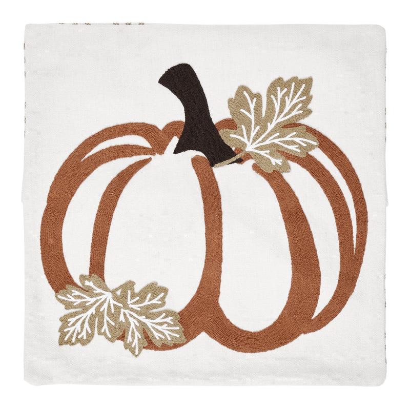 Wheat Plaid Pumpkin Pillow