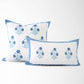 Seraphina Mughal Flower Pillow Cover in Blue