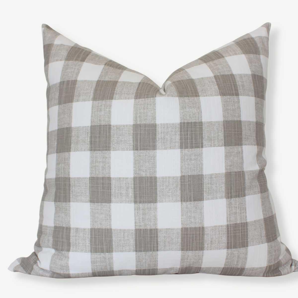 Tan Plaid Pillow