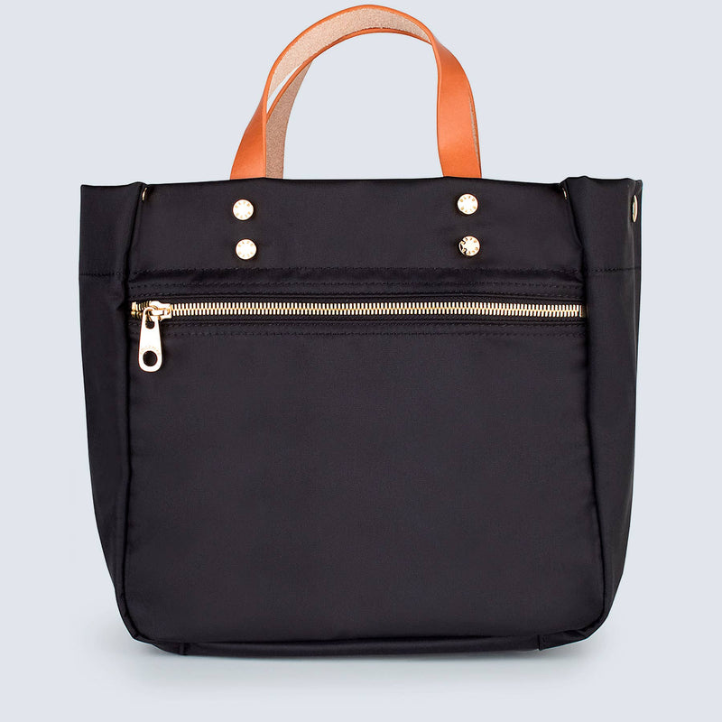 Joey Nylon Tote with Leather Accents