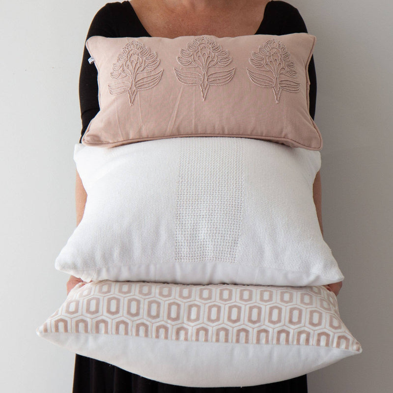 Odette Hex Pillow in Rose