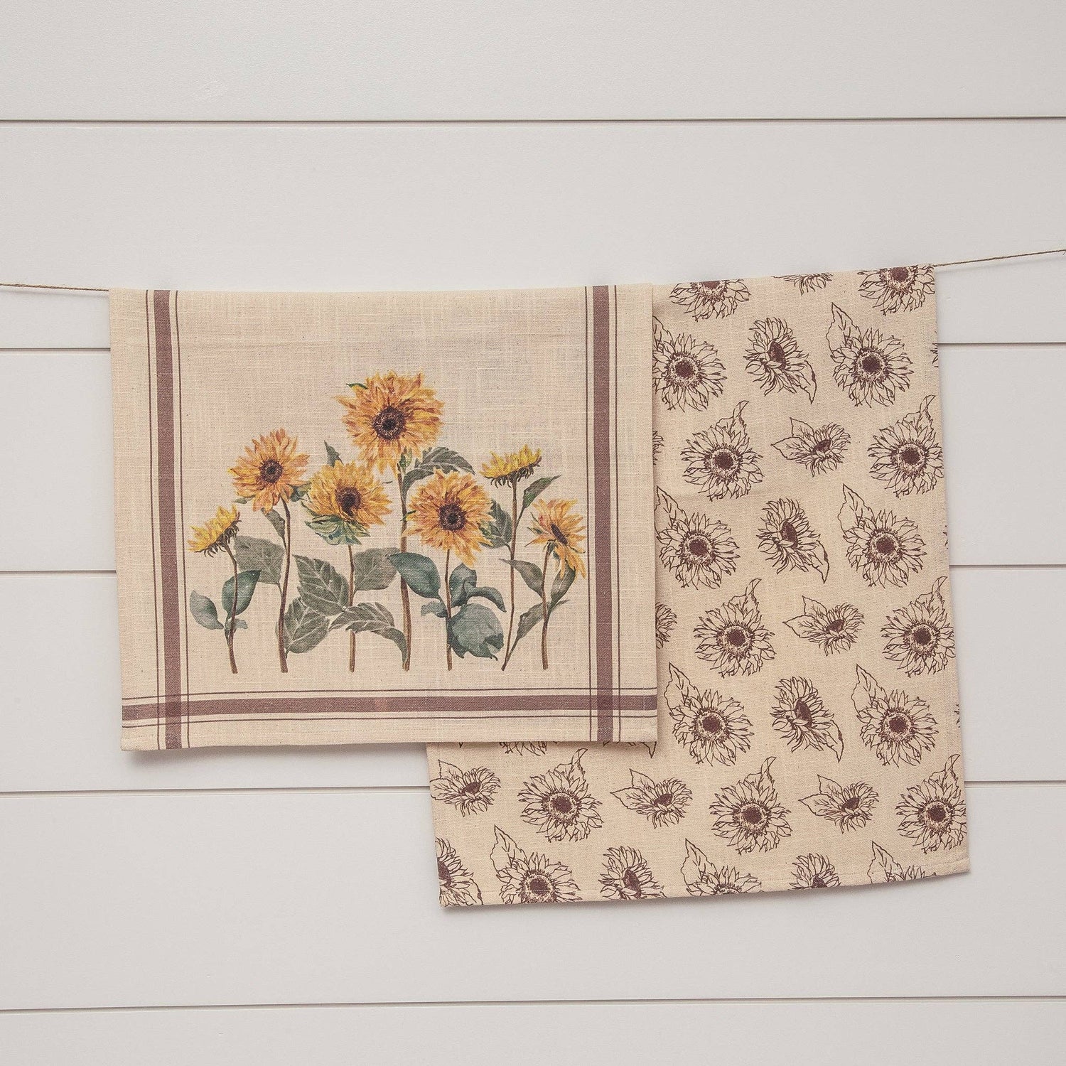 Sunflower Field Tea Towels