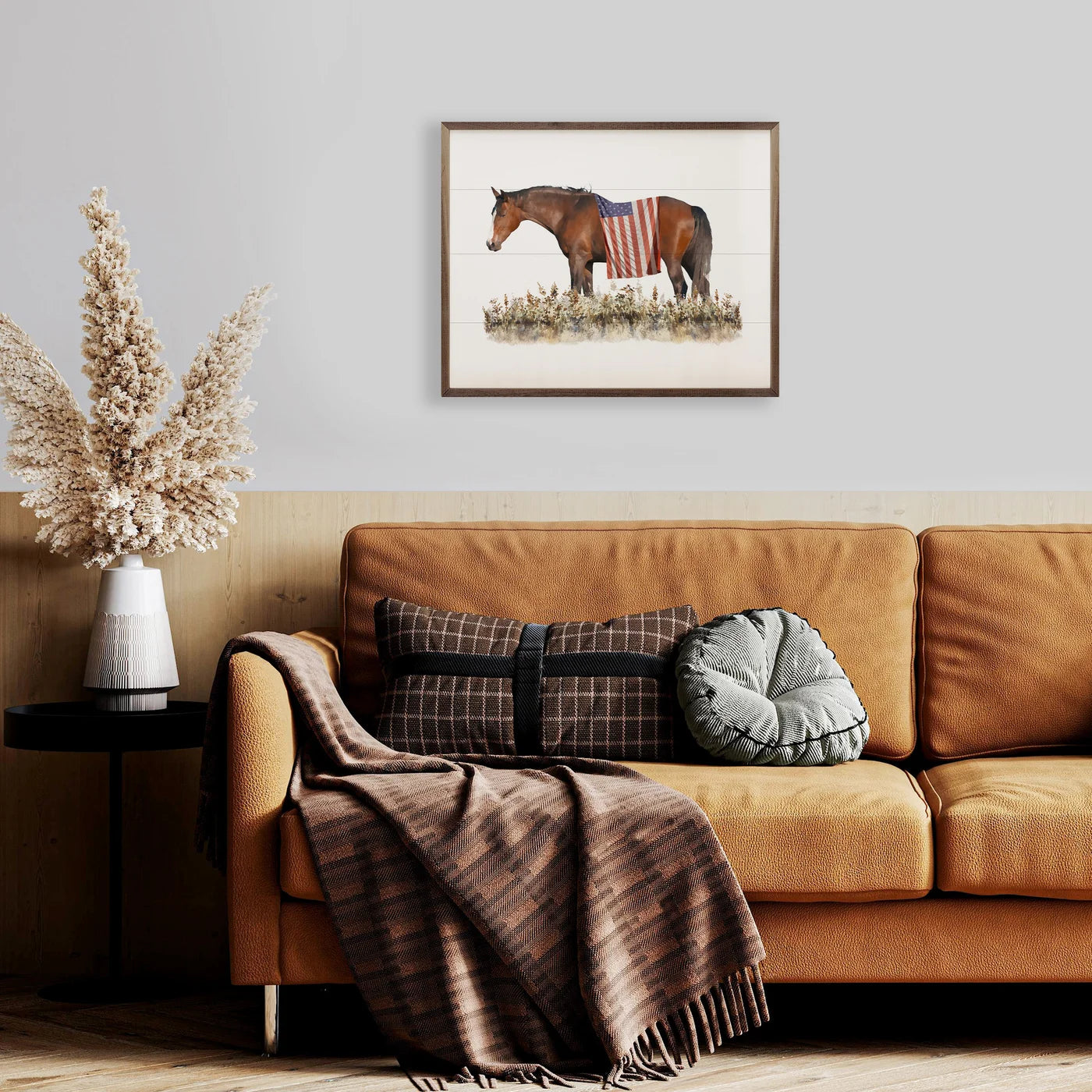 Horse With American Flag