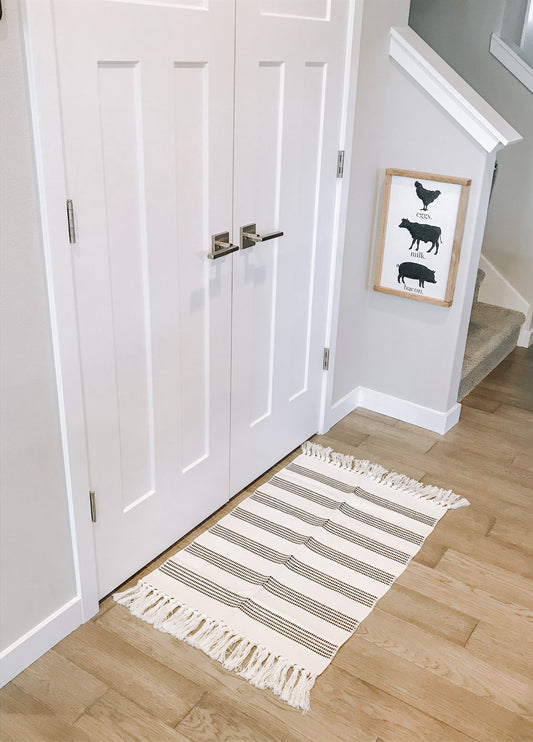 Modern Farmhouse Rug- Vertical Stripes