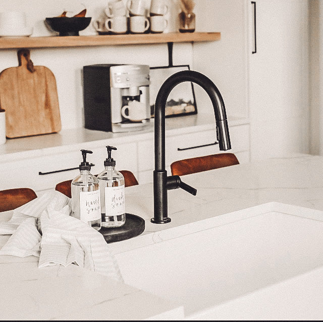 Black Wood Tray | Round