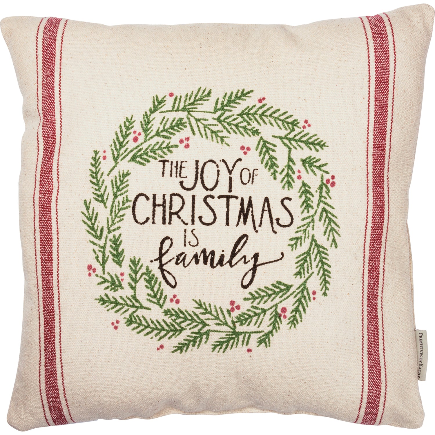 joy of Christmas, pillow, Christmas pillow, primitives by kathy, primitives by kathy pillow