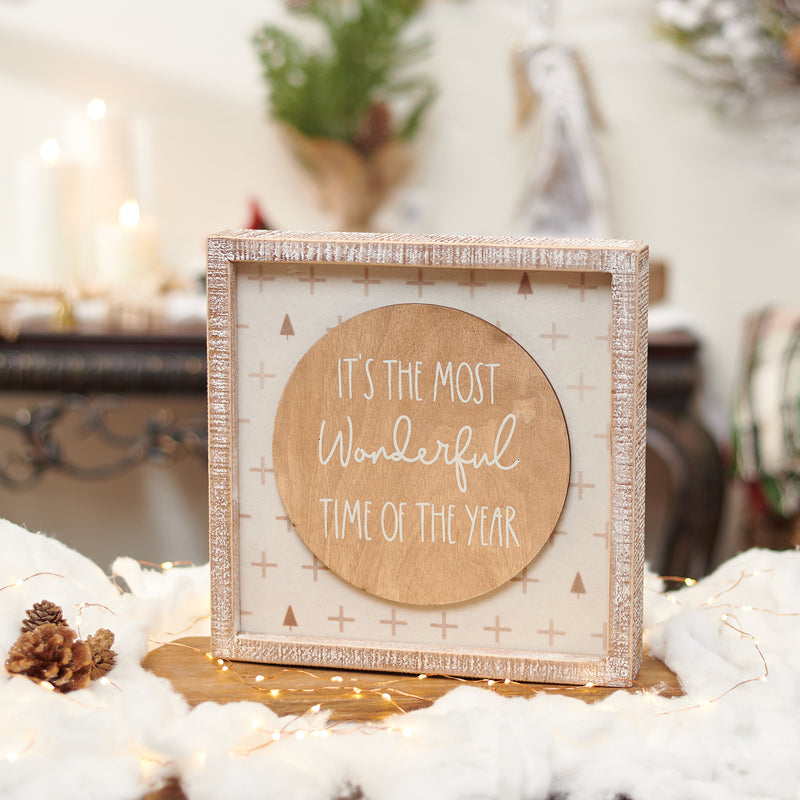 most wonderful time box sign, bohemian Christmas decor, rustic Christmas sign, Rustic Christmas box sign, velvet Christmas sign, primitives by kathy sign, primitives by kathy box sign