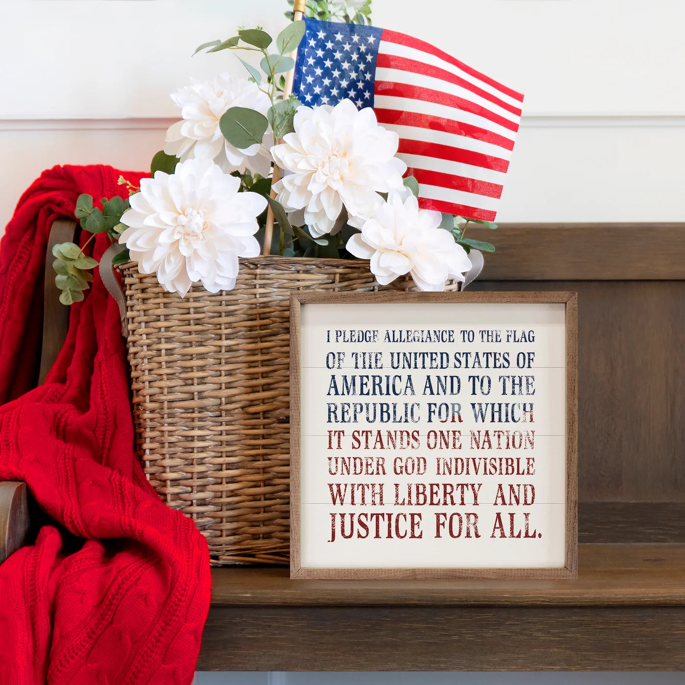 The Pledge Of Allegiance - Red White & Blue