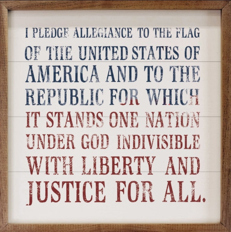 The Pledge Of Allegiance - Red White & Blue