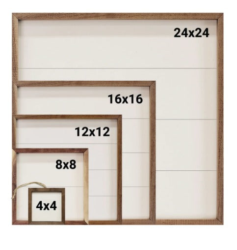American Made, American Made Wall Decor, Sign Sizes, Sign Sizing, Walnut Frame, Made in America
