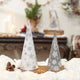 metal trees, snow cone trees, cone trees, metal cone trees, metal snowflake trees, metal snowflake print trees