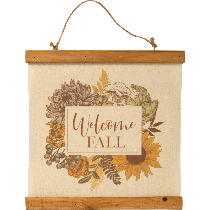 Welcome Fall Canvas Wall Sign