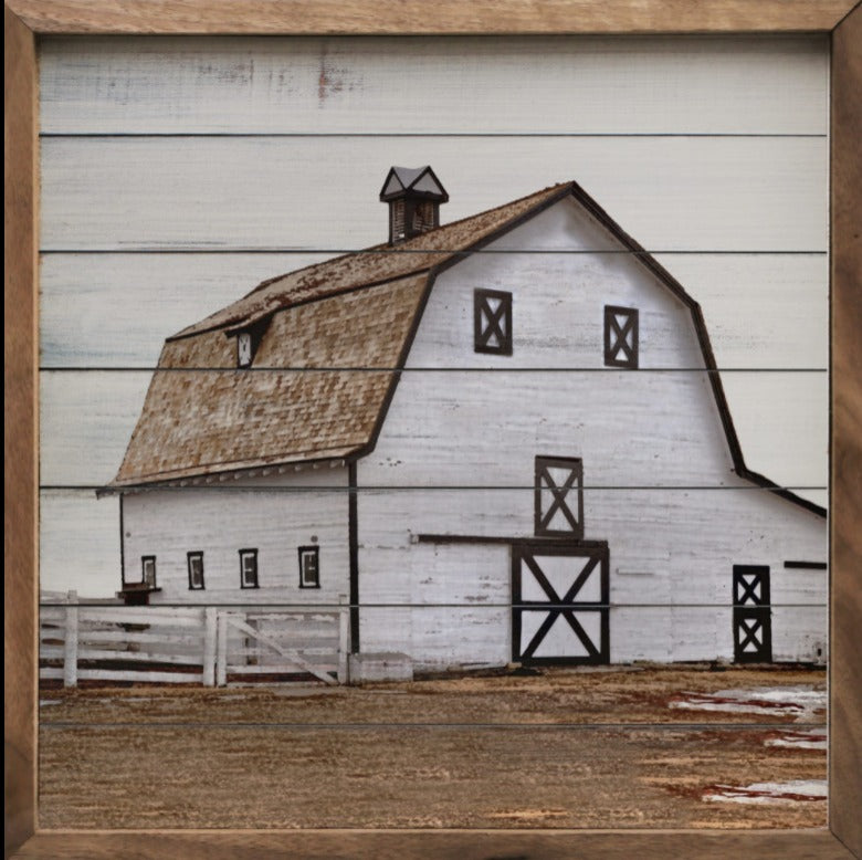 White Barn Sign