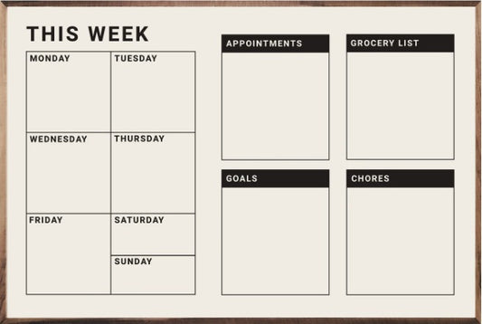 Whiteboard Weekly Organizer